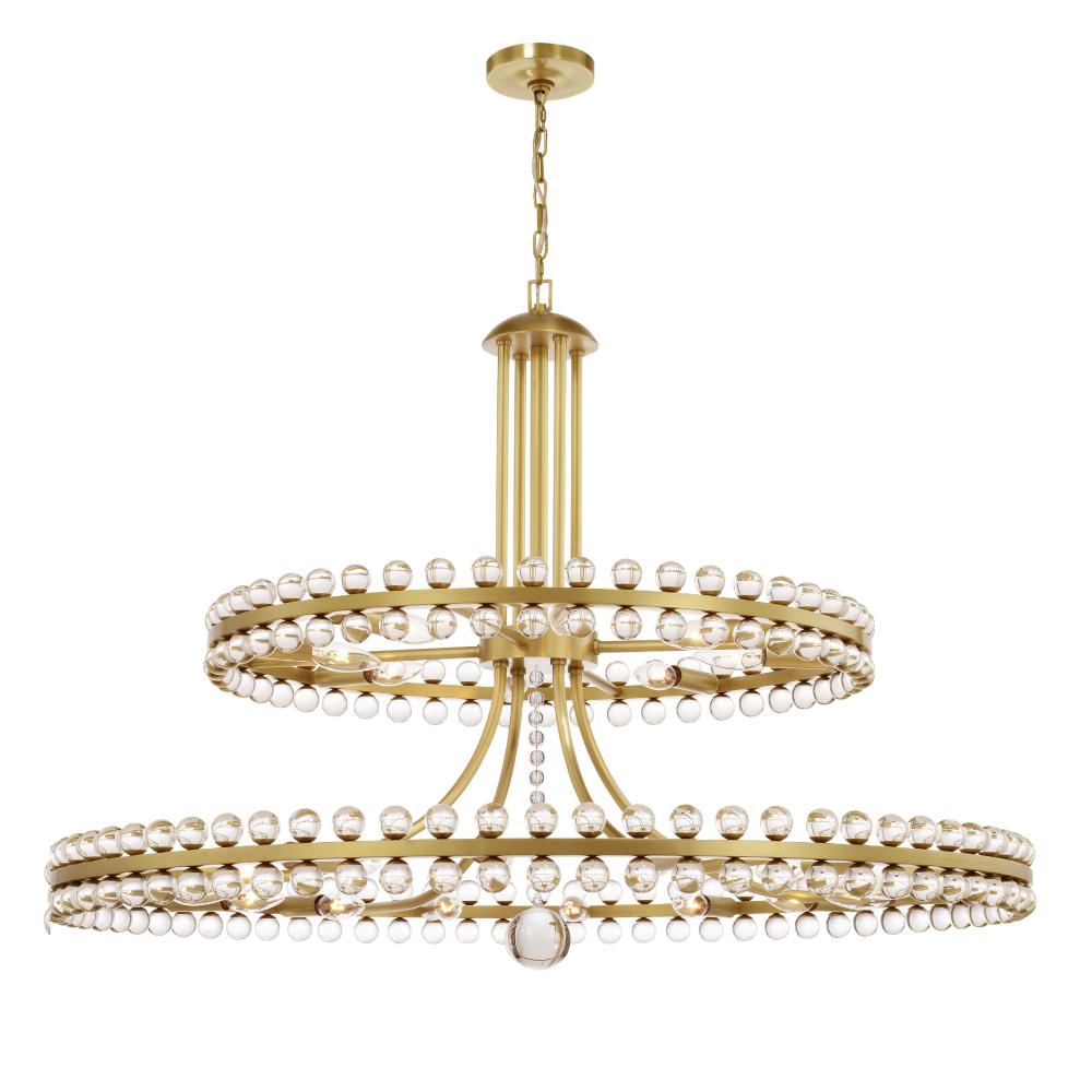 Clover 39.25'' Aged Brass Chandelier