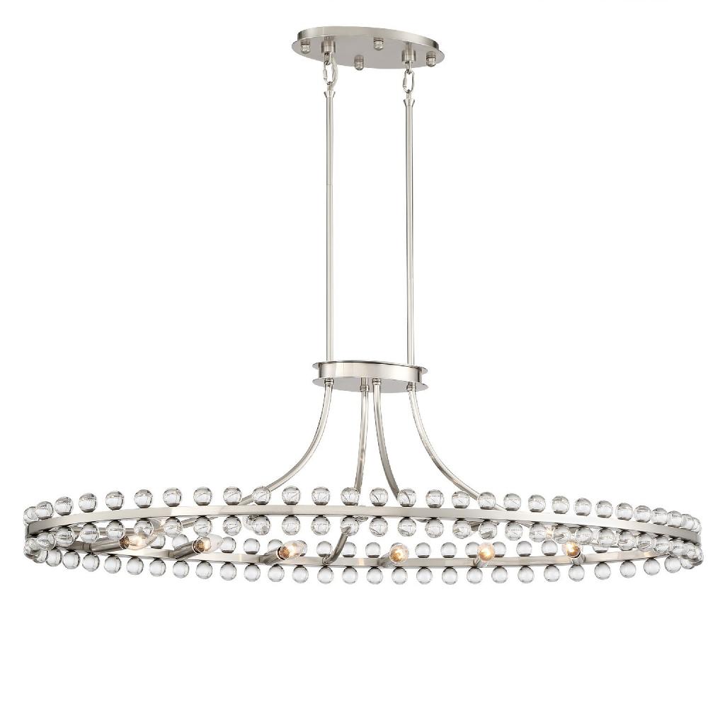 Clover 12 Light Brushed Nickel Chandelier