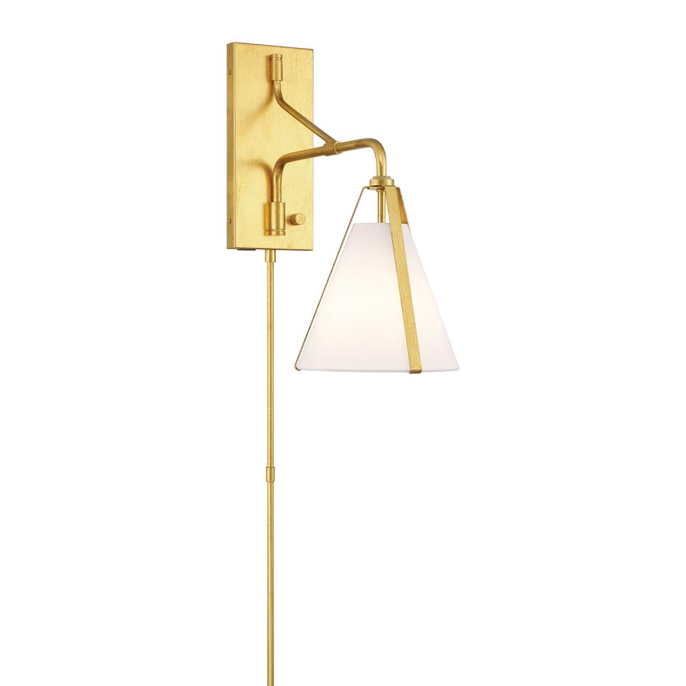 Fulton 1 Light Antique Gold Task Sconce