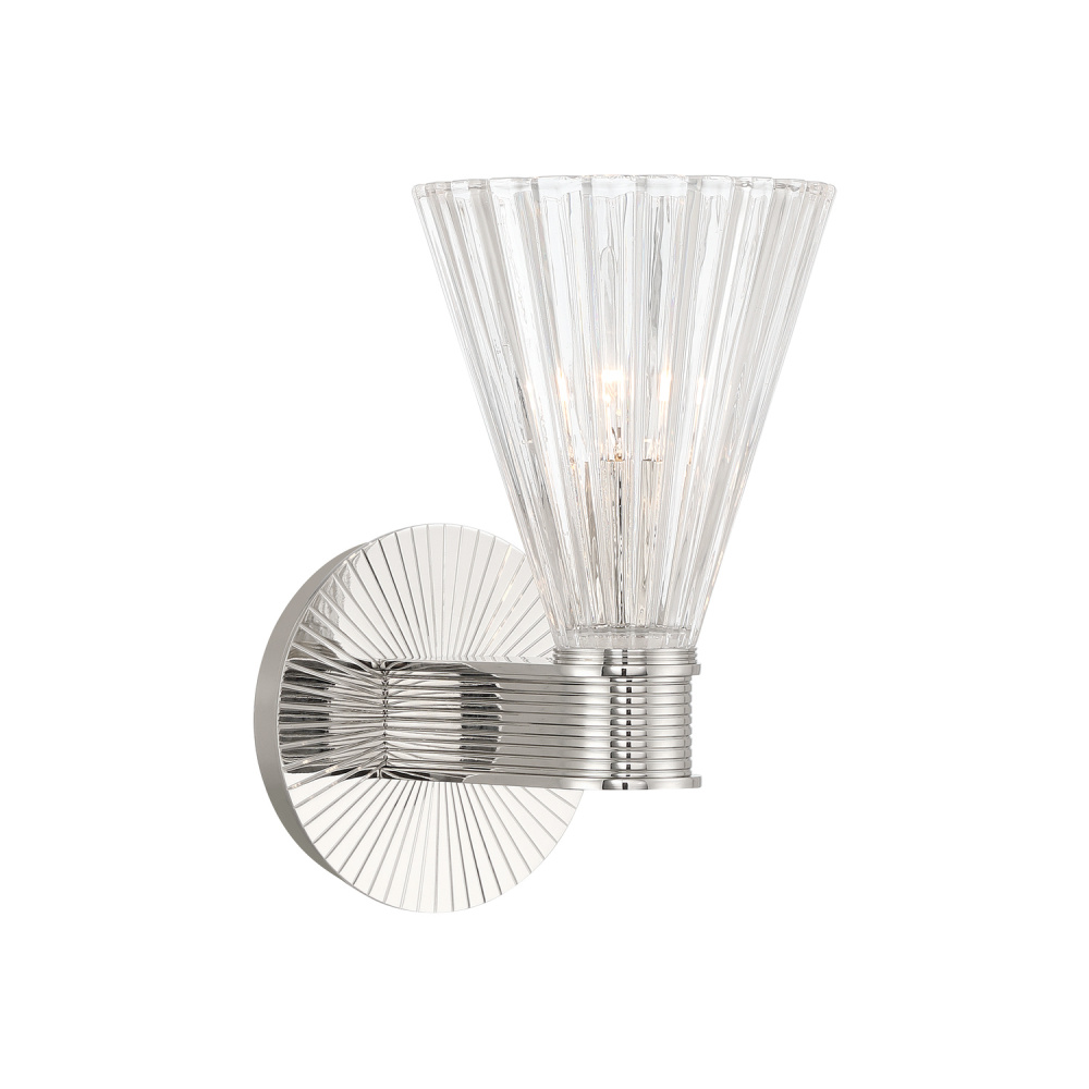 Lotus 5.5'' Polished Nickel Sconce