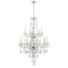 Crystorama 1155-CH-CL-MWP - Traditional Crystal 15 Light Hand Cut Crystal Polished Chrome Chandelier