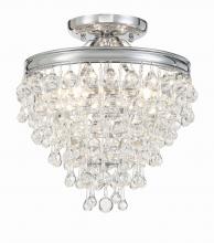 Crystorama 130-CH_CEILING - Calypso 13'' Crystal Teardrop Polished Chrome Semi Flush Mount