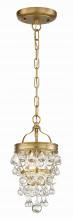 Crystorama 131-VG - Calypso 7.25'' Crystal Teardrop Vibrant Gold Chandelier