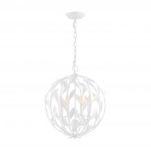 Crystorama 504-MT - Broche 4 Light Matte White Mini Chandelier