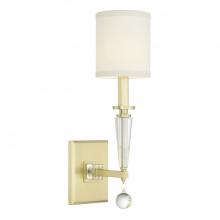 Crystorama 8101-AG - Paxton 1 Light Aged Brass Sconce