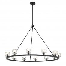 Crystorama ARA-10266-MK - Aragon 12 Light Matte Black Chandelier