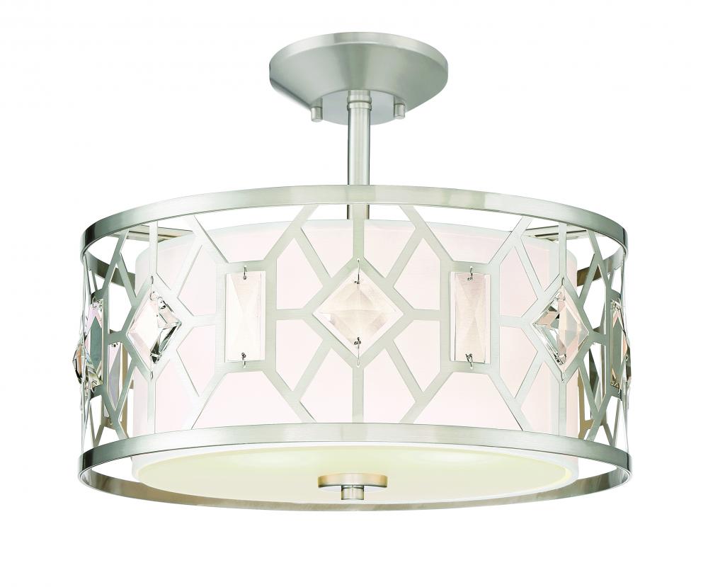 Brentwood 15.5" 2-Light Semi-Flush