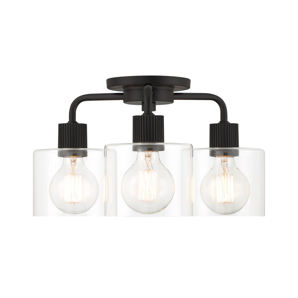 Vibrato 16" 3-Light Semi-Flush