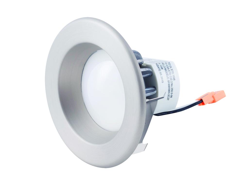 4 in. 3000K Soft White Integrated LED Recessed CEC-T20 Baffle Trim in Brushed Nickel