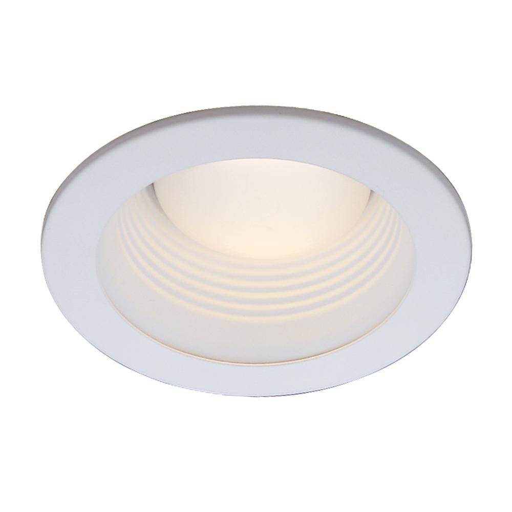 4" White Baffle Trim, Max Lamp-R20/40W