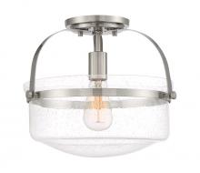 Designers Fountain 90611-BN - Jaxon 1 Light Semi Flushmount