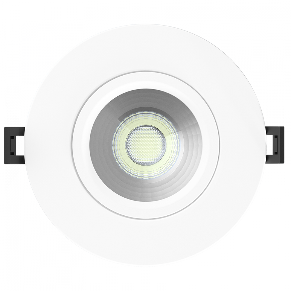 4" RECESSED FLOATING GIMBAL 12W 850LM 90 CRI 5CCT TRIAC 120V 38DEG ROUND WHITE SMOOTH