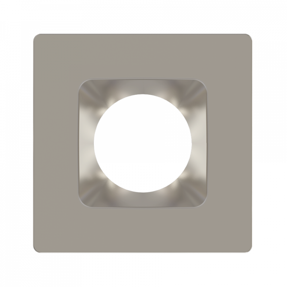 COLOR TRIM FOR 6" MODULAR DOWNLIGHT SQUARE BRUSHED NICKEL SMOOTH