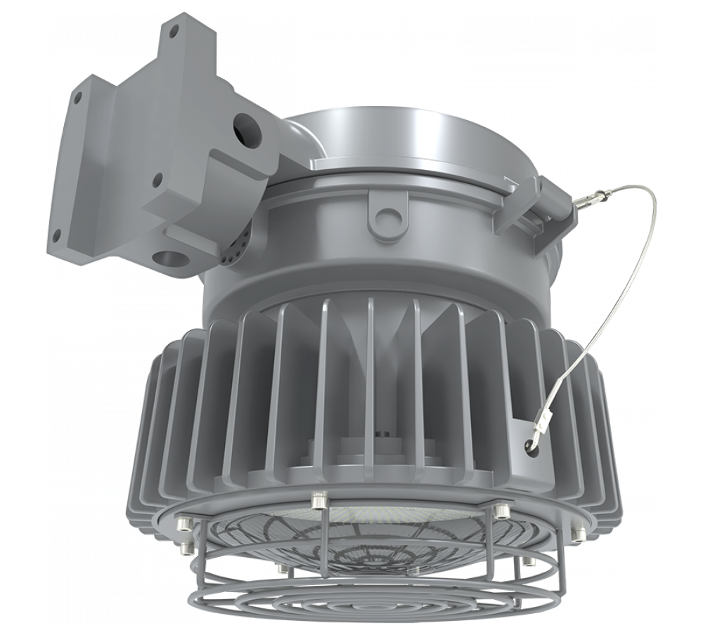 HAZARDOUS LOCATION 120W 5000K WALL MOUNT CLEAR GLOBE 480V GRAY