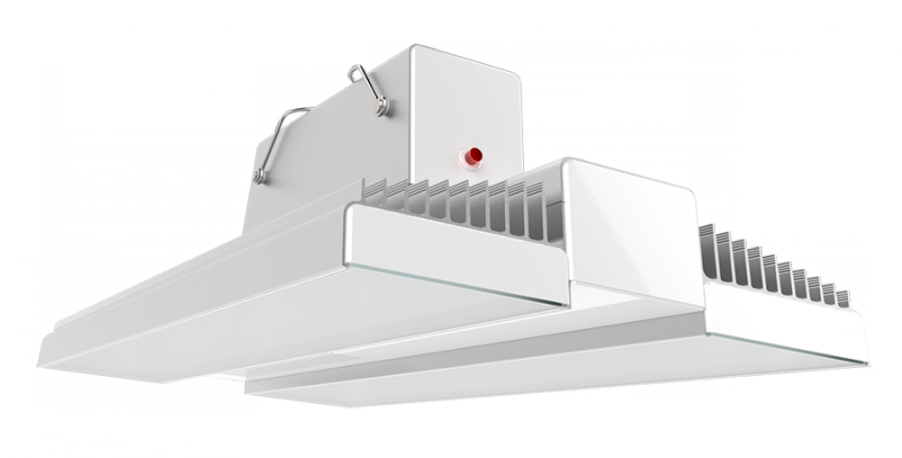 RAIL 175W 4000K LED 120-277V LC CONT BATTERY BACKUP WHITE/ALUMINUM