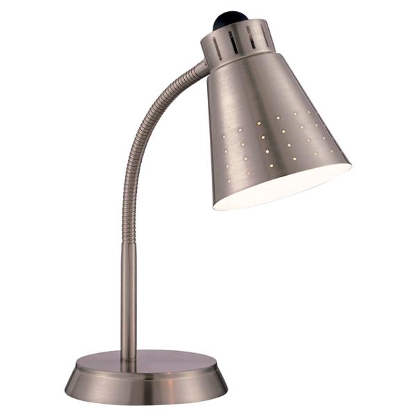 Large Gooseneck Desk Lamp; 1 Light; GU24 Base; Brushed Nickel