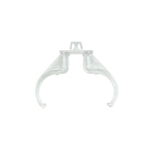 2G11 Lamp Support Clips - Clear Horizontal Clip UV Stable Polycarbonate Panel Thickness .023 - .039