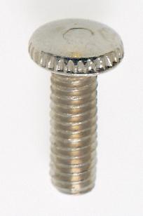 Steel Knurled Head Thumb Screw; 8/32; 1/2" Length; Nickel Plated Finish