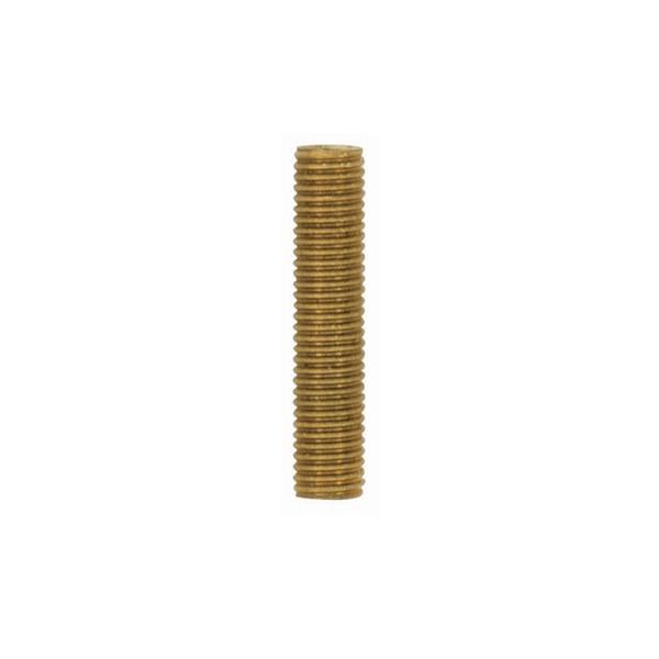 1/8 IP Solid Brass Nipple; Unfinished; 1-1/2" Length; 3/8" Wide