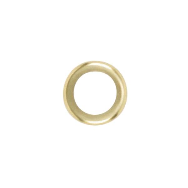 Steel Check Ring; Curled Edge; 1/4 IP Slip; Brass Plated Finish; 2" Diameter