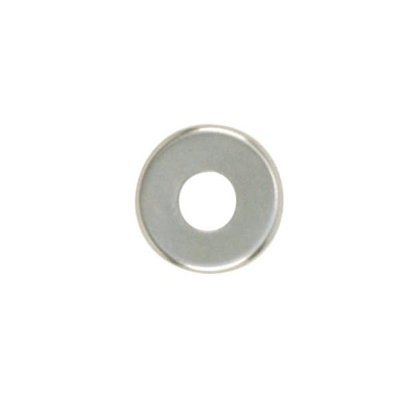 Steel Check Ring; Curled Edge; 1/8 IP Slip; Nickel Plated Finish; 1-1/8" Diameter