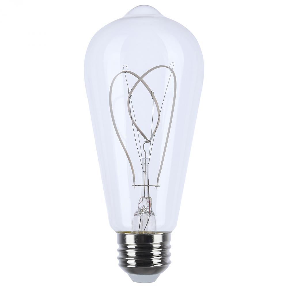 6 Watt LED; Reminiscent; Flex Gray Filament; ST19 Loop; Medium Base; 2700K CCT; Clear; 120 Volt