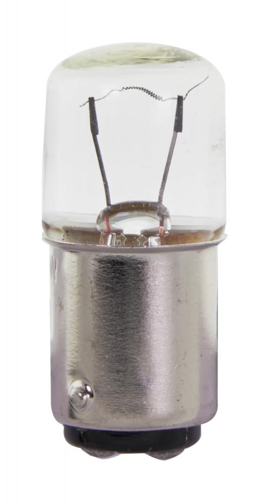 5 Watt miniature; T5; Clear; Double Contact Bayonet base; 24 Volt