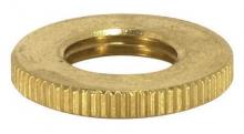 Satco Products Inc. 90/004 - Brass Round Knurled Locknut; 3/4" Diameter; 1/8 IP; 3/32" Thick; Burnished And Lacquered