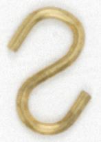 Satco Products Inc. 90/008 - Brass Plated S-Hook; 1"