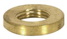 Satco Products Inc. 90/1621 - Brass Round Plain Locknut; 1/8 IP; 3/4" Diameter; 1/8" Thick; Unfinished