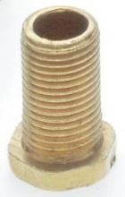 Satco Products Inc. 90/639 - Steel Hexagon Head Nipple; Brass Plated; 1/8 IP; 5/8" x 3/4" Overall