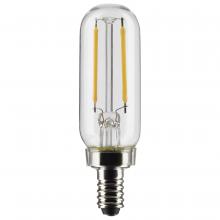 Satco Products Inc. S21858 - 2.8 Watt T6 LED; Clear; Candelabra Base; 2700K; 200 Lumens; 120 Volt; 2-Pack