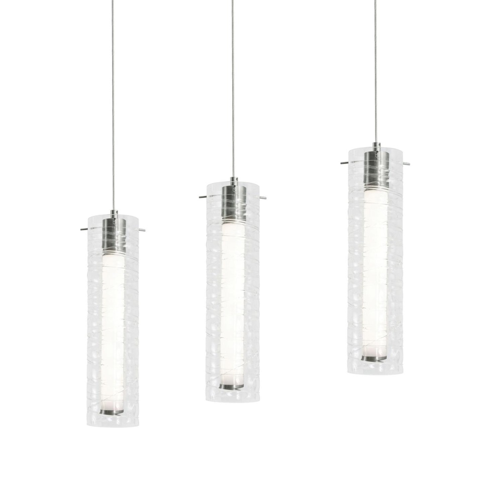 Bari 3 Light Linear Pendant 120V 45W 5CCT SN