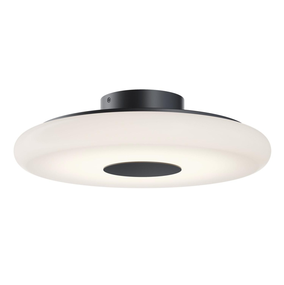 June 18'' LED Semi-Flush 120-277V 30W 5CCT BK