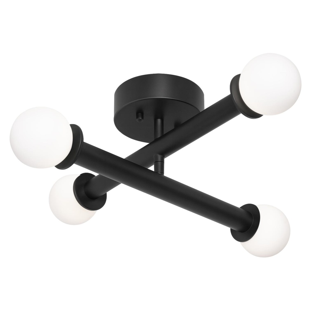 Lane 20'' LED Flush Mount 120-277V 5CCT BK