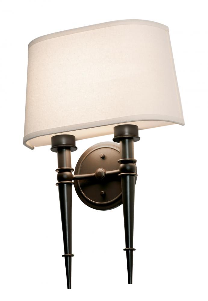 Montrose 13'' LED Sconce - Oil Rubbed Bronze Finish - Cream Linen