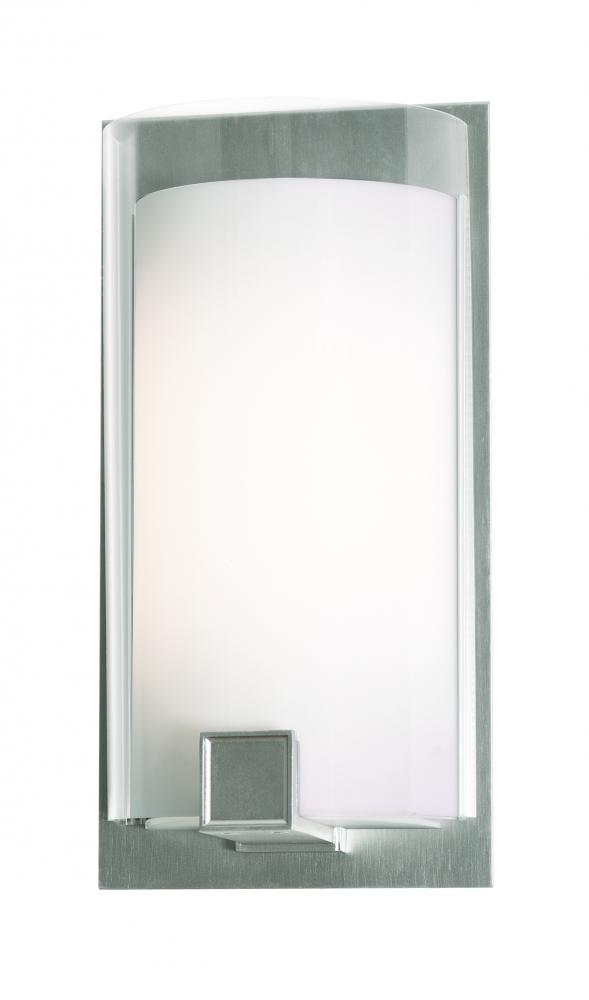 Nolan 12'' LED Sconce - Satin Nickel Finish - White Acrylic