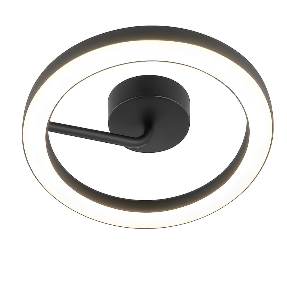 One 18'' LED Flush Mount 120-277V 30W 5CCT BK