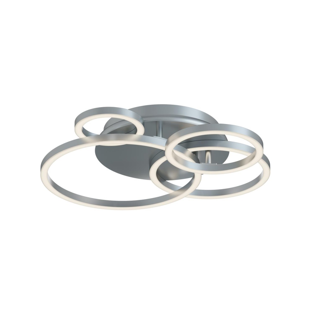 Orbit 18'' LED Semi Flush Mount,120V,38W,5 CCT,SN