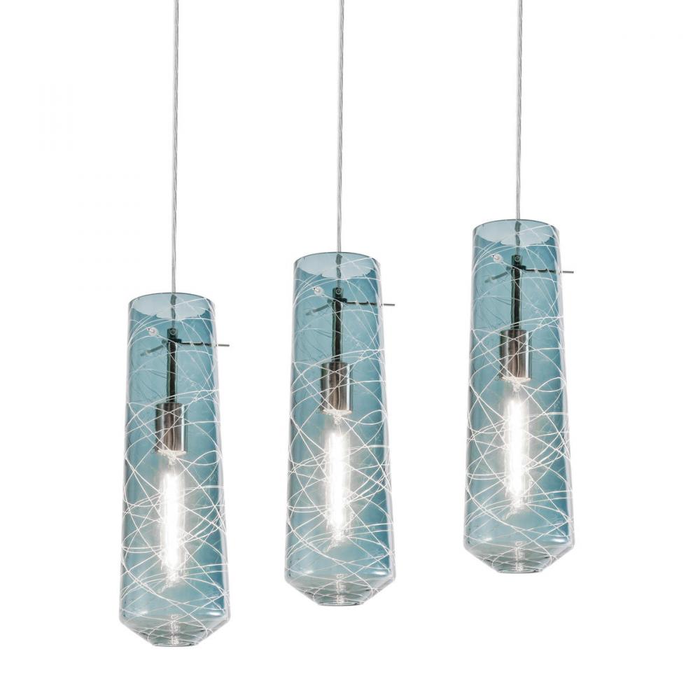 Spun 3 Light Linear Pendant