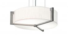 AFX Lighting, Inc. APP1932LAJUDWG-LW - Apex 21'' LED Pendant - Weathered Grey Finish - Linen White Shade