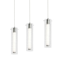AFX Lighting, Inc. BRIP04LAJUDSNLNR3 - Bari 3 Light Linear Pendant 120V 45W 5CCT SN