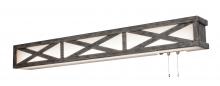 AFX Lighting, Inc. SCTB3840L30ENDG - Scott - 38'' Over Bed Light Fixture - Distressed Grey Finish - White Acrylic Shade