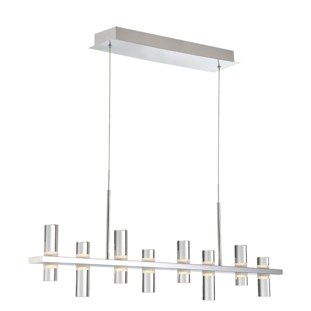 8-Light 42" Integrated LED Linear Chandelier