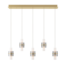 Eurofase 45595-011 - 5-Light 42" Integrated LED Linear Chandelier