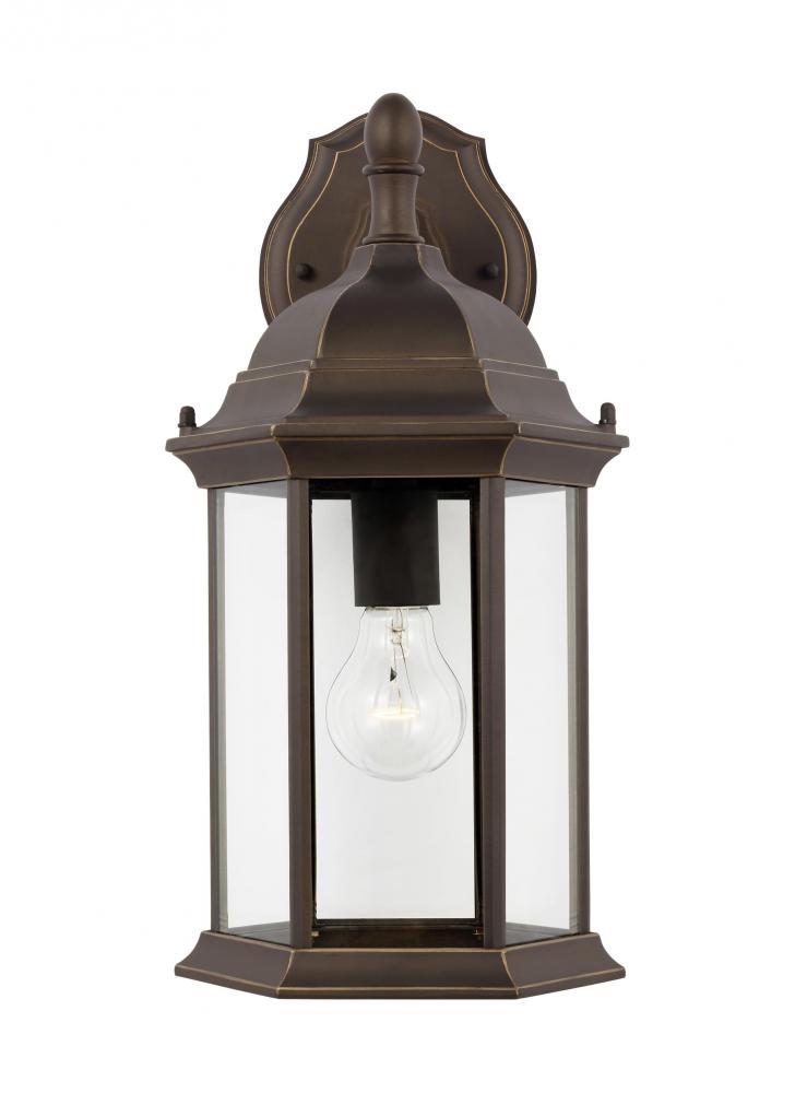 Sevier traditional 1-light outdoor exterior medium downlight outdoor wall lantern sconce in antique