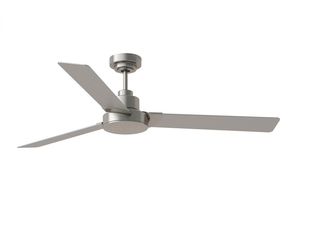 Jovie 58" Indoor/Outdoor Brushed Steel Ceiling Fan with Handheld / Wall Mountable Remote Control