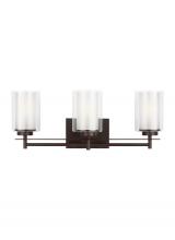 Generation Lighting 4437303-710 - Elmwood Park traditional 3-light indoor dimmable bath vanity wall sconce in bronze finish with satin