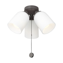 Generation Lighting MC267BZ - Emile Light Kit in Aged Pewter with Etched White Glass