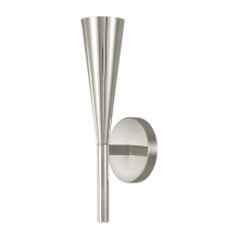Capital 659611PN - 5" W x 15" H 1-Light Modern Tapered Sconce in Polished Nickel